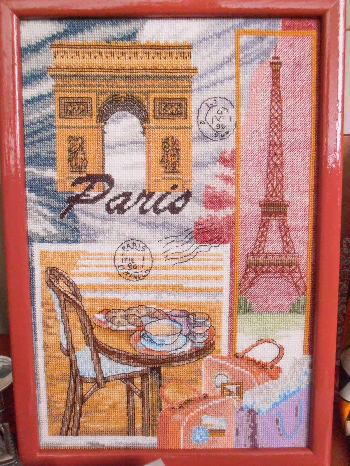 modern cross stitch, made in Ukraine, creative picture, unusual wall gift, home decoration idea