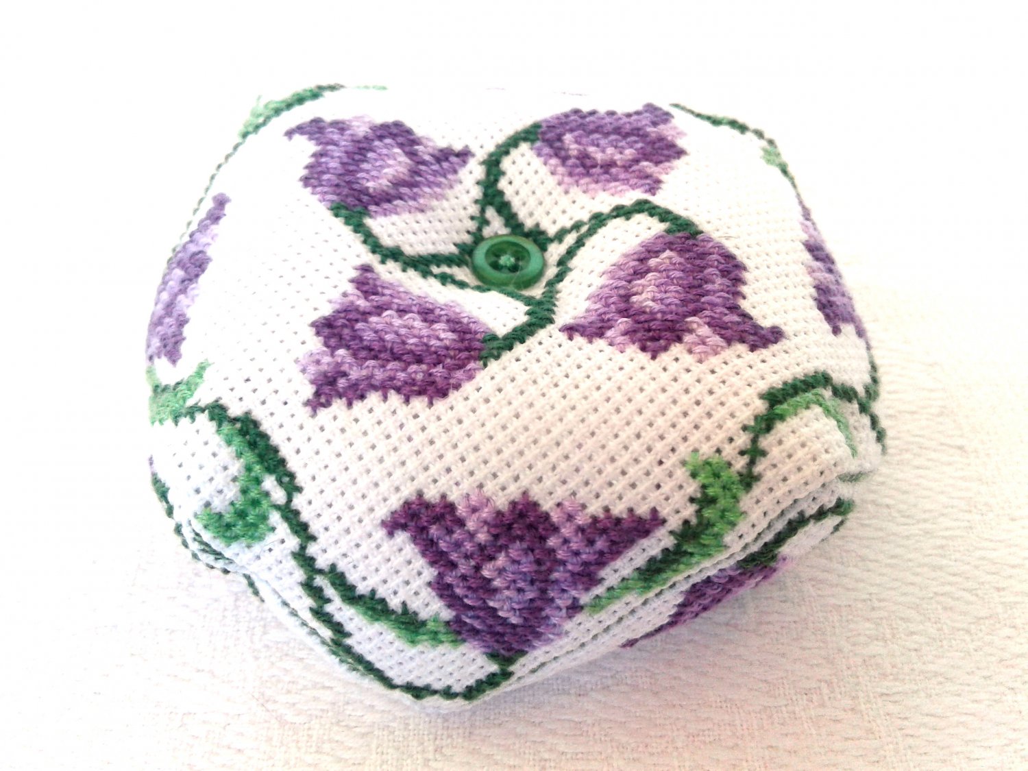 Biscornu, modern cross stitch, Pincushion, Handmade gift, Home decor, Embroidery, Interior decor