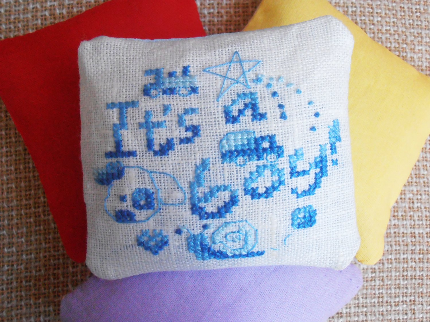 Lavender sachet, preserved lavender, dried lavender, unusual gift, funny cross stitch, lavender bags
