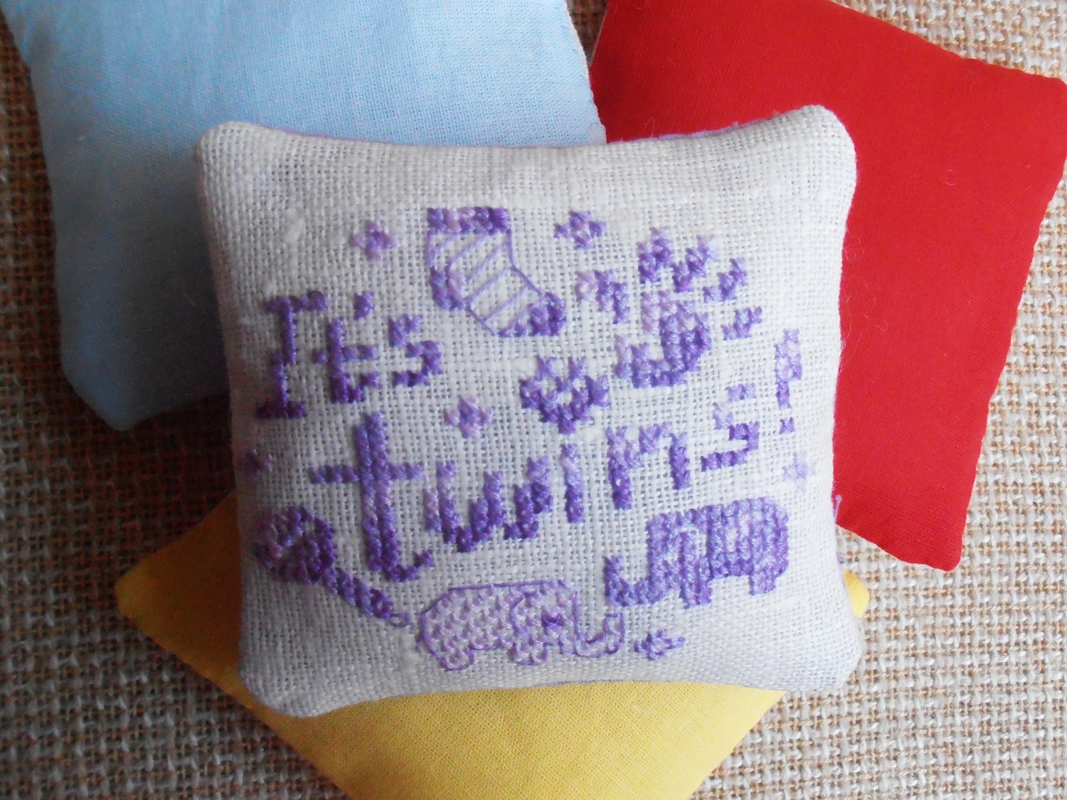 Lavender sachet, preserved lavender, dried lavender, unusual gift, funny cross stitch, lavender bags