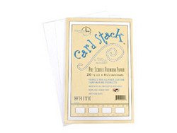 Whtie Linen Only - Card Stacks 5.5" x 8.5" - Die Cuts with a View