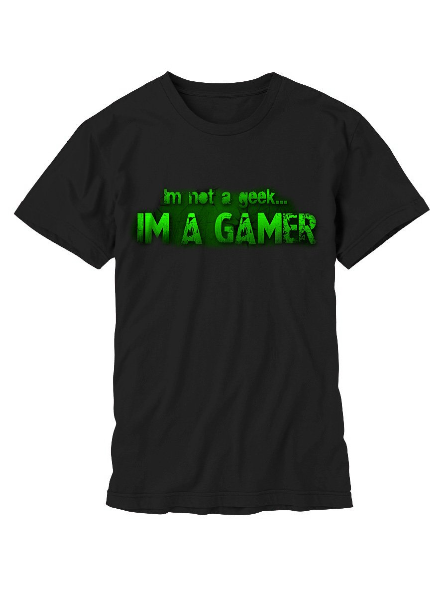 Im not Geek IM Gamer Men's T-shirt Gamer's Black T-shirt