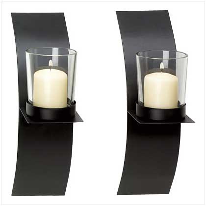 Mod-Art Candle Sconce Duo