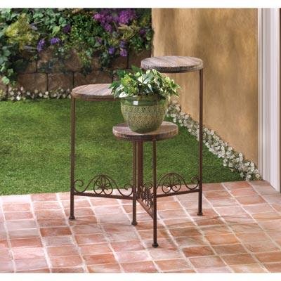 Rustic Triple Planter Stand