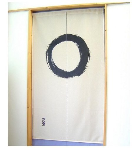 Noren Curtain Tapestry Enso Circle Beige