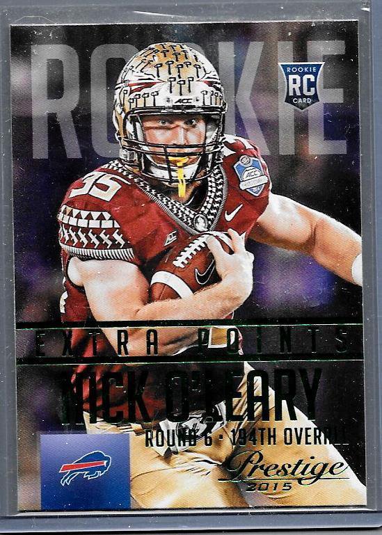 2015 Nick O'Leary Rc Panini Prestige Football # 273 GREEN Extra Points