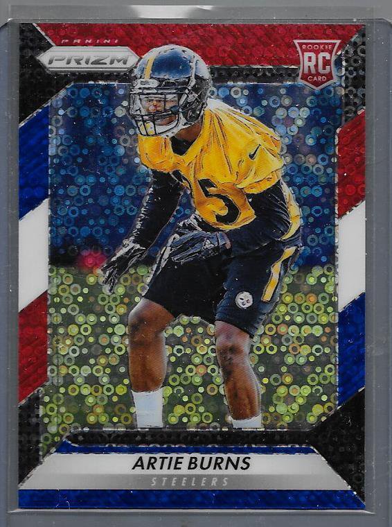 2016 Artie Burns ( RC ) Football Prizm Refractors ~ Red, White & Blue #205 Card
