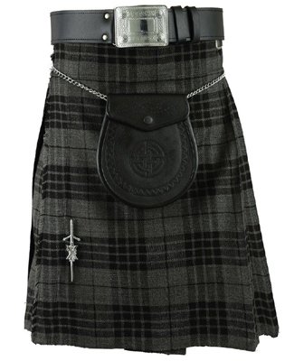 Men's 52 Size Scottish Granite Gray Watch Tartan Highland Active Men Traditional Prime Sports Kilts