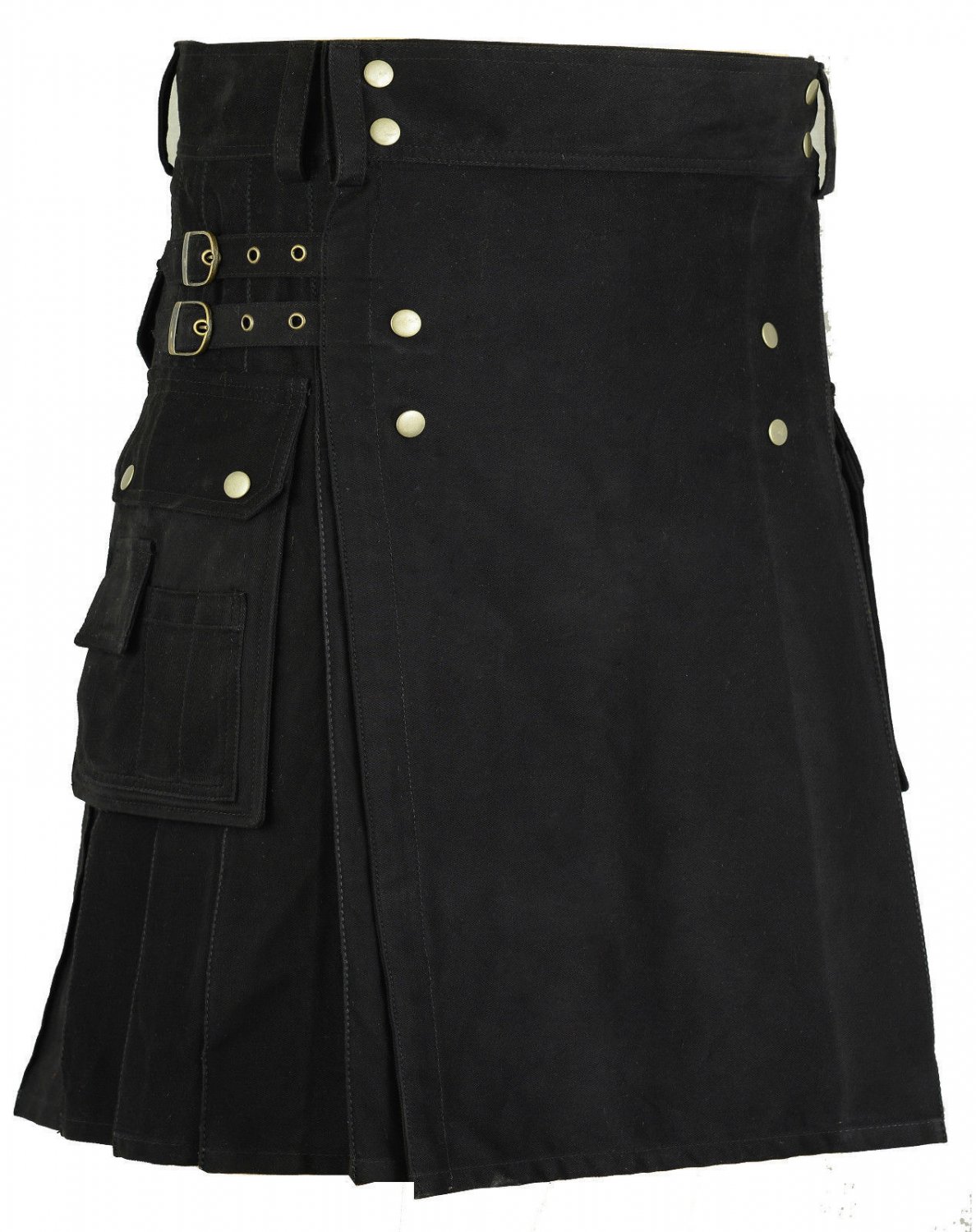 Size 30 New Scottish Cotton Kilt Deluxe Goth Outdoor Utility Kilts Highland Skirt