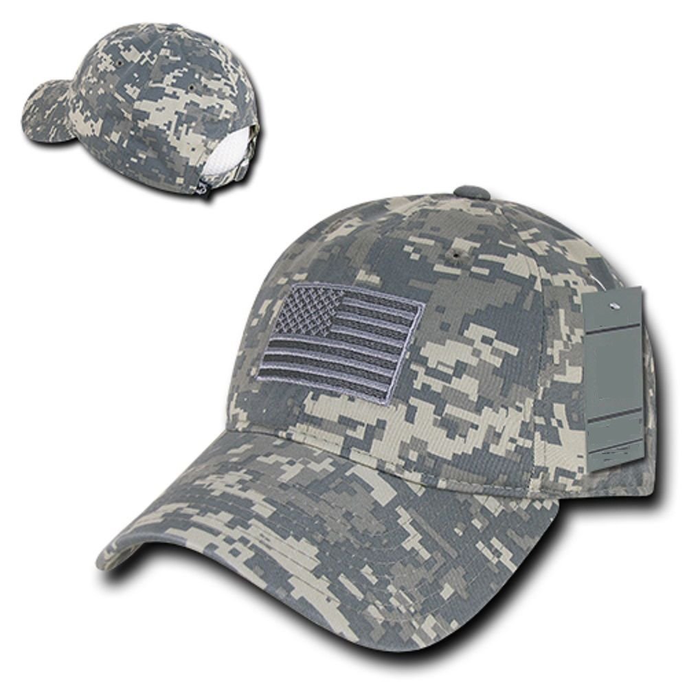 Camo USA US American Flag United States America Army Polo Baseball Hat Cap