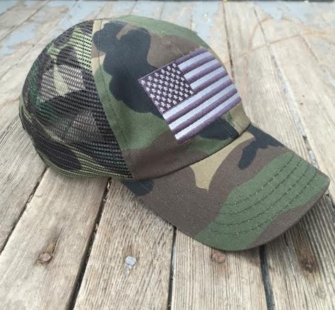 Digital Camo USA US American Flag United States America Army Polo Baseball Hat Cap