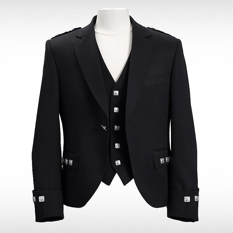 New Handmade Scottish Argyle kilt Jacket &Waistcoat/Vest