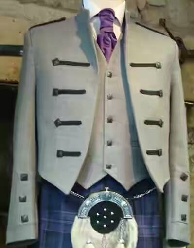 New Custom Made Kyle Jacket with 5 button waistcoat in shadow grey Jacket & Waistcoat