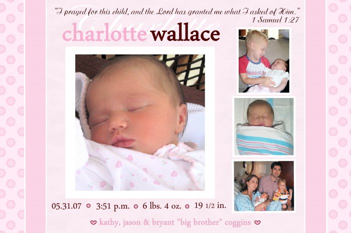 Photo Baby Announcements ~ Traditional