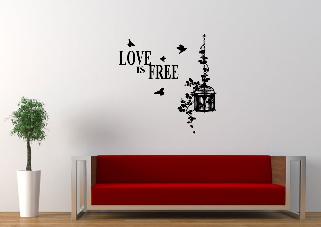 Love is free with birds flying Large 35x35(inch)