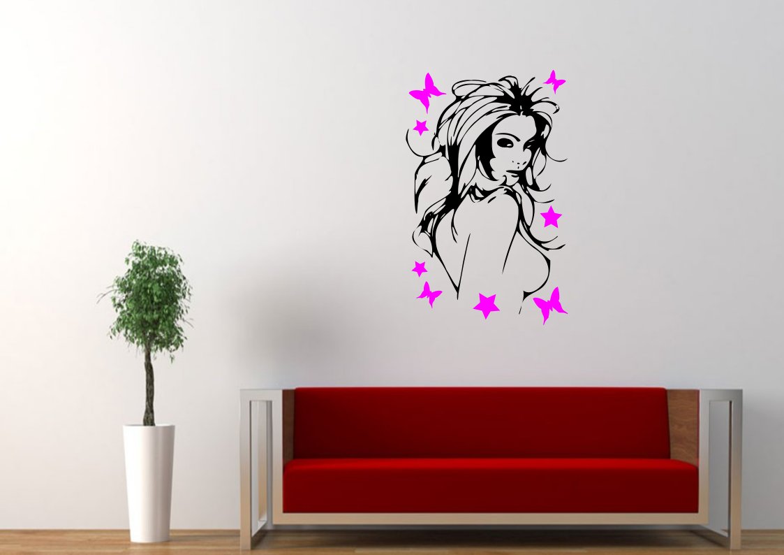 Women with butterflies Large 23x35(inch)