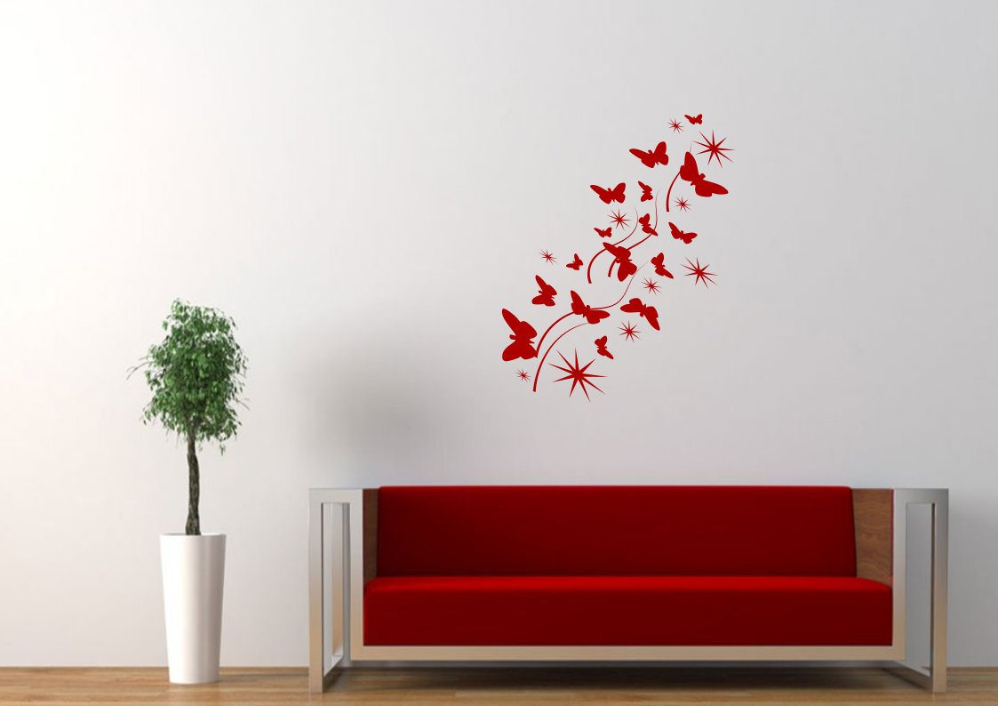 Butterflies flying Large 45x23(inch)