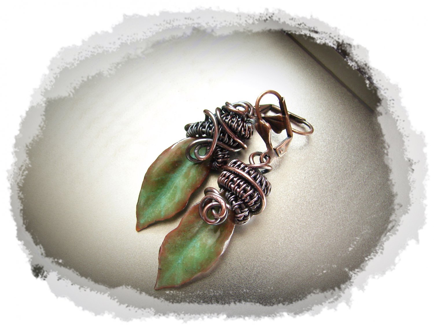 Wirewrapped Green Leaves