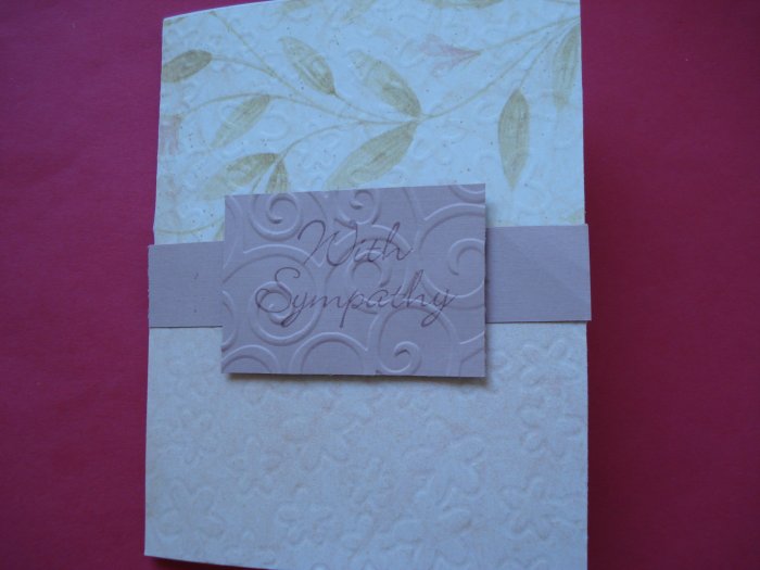 Sympathy Card Made With Cuttlebug