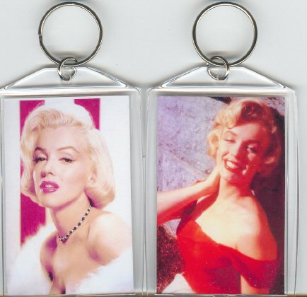 MARILYN MONROE KEYCHAIN,A BEAUTY IN RED..JUMBO SIZED
