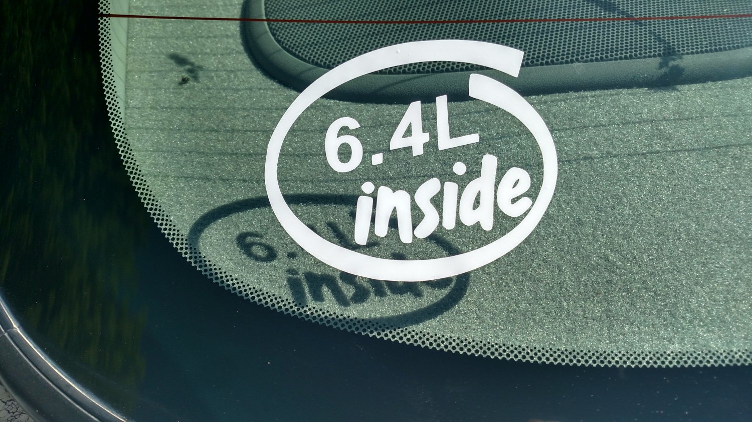 6.4L Inside Vinyl Car Window Bumper Sticker Decal Laptop 6.4 Ford Hemi Power Stroke Diesel