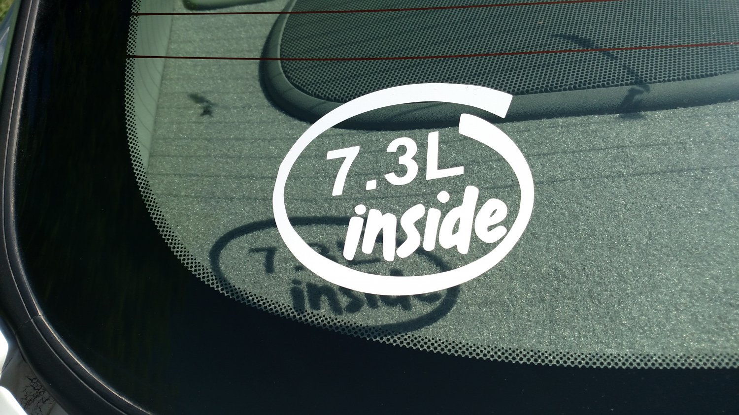 7.3L Inside Vinyl Car Window Bumper Sticker Decal Laptop 7.3 Power Stroke Diesel Engine