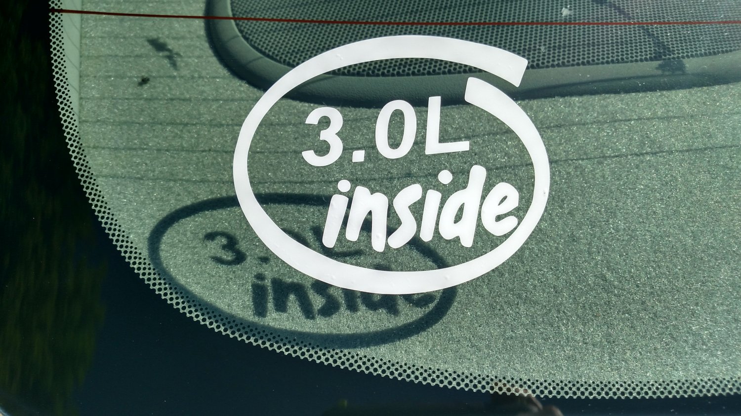 3.0L Inside Vinyl Car Window Bumper Sticker Decal Laptop 3.0 Ford Mercury Volkswagen Duratec