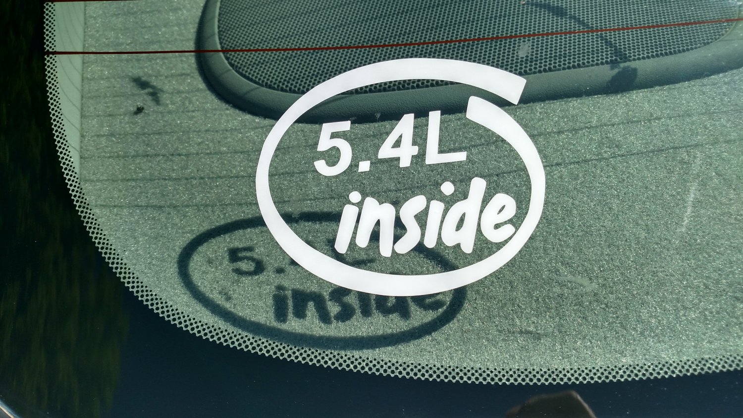 5.4L Inside Vinyl Car Window Bumper Sticker Decal Laptop 5.4 Ford Triton Truck Engine