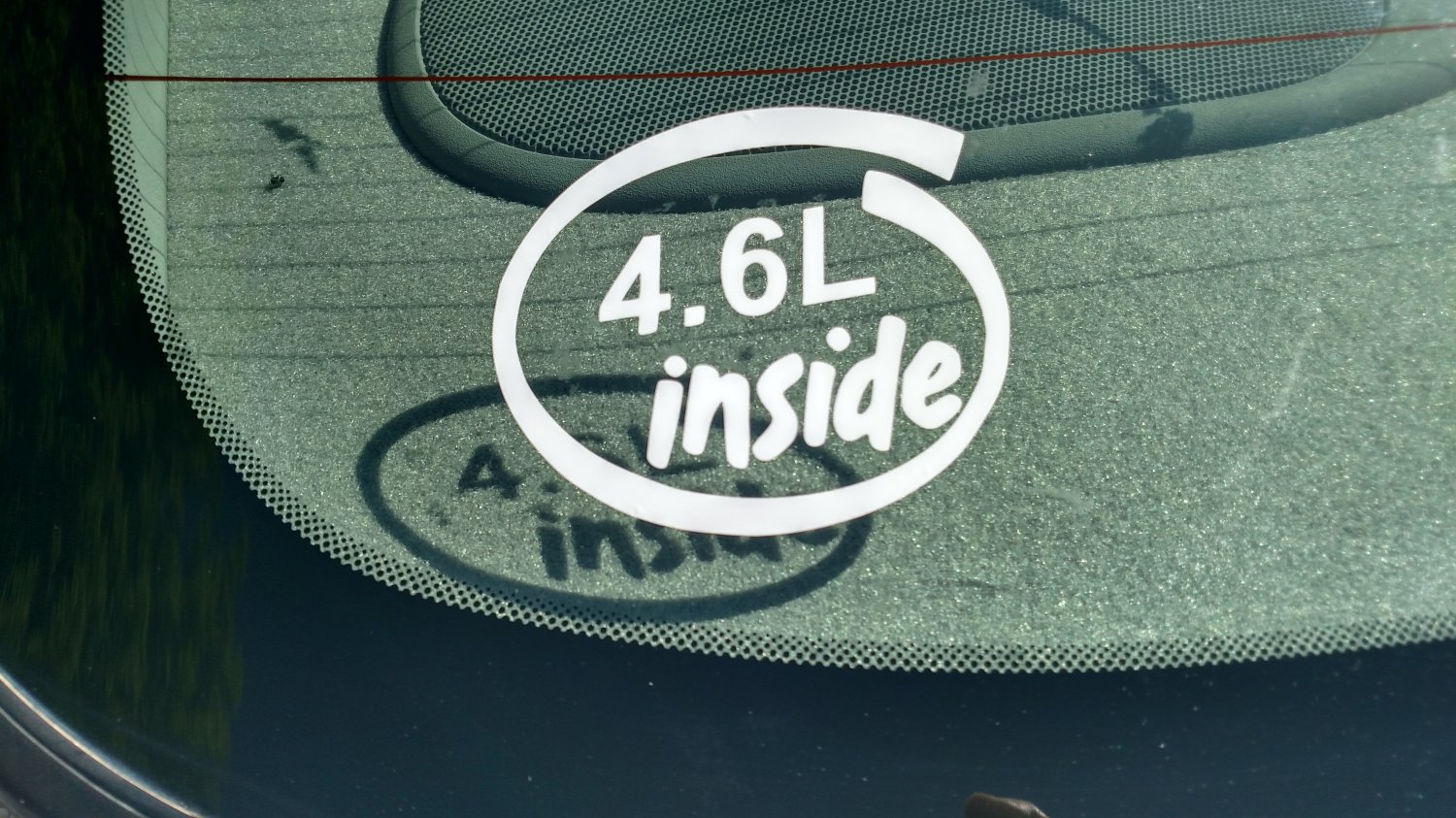 4.6L Inside Vinyl Car Window Bumper Sticker Decal Laptop 4.6 Ford Mustang V8 281