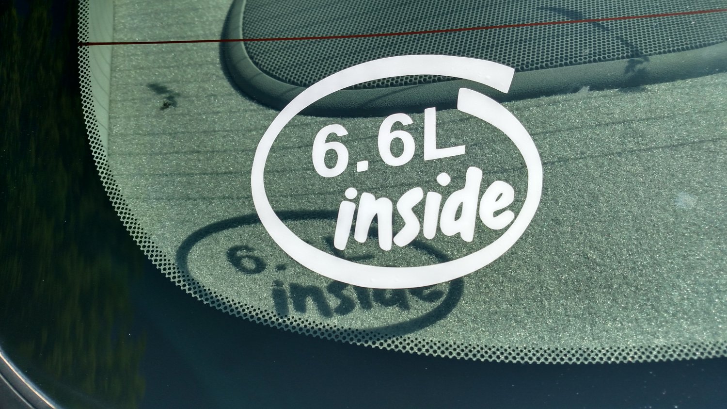 6.6L Inside Vinyl Car Window Bumper Sticker Decal Laptop 6.6 Duramax Diesel GMC