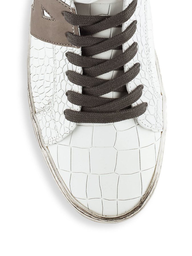 Alessandro Dell Acqua White Leather High Tops Size