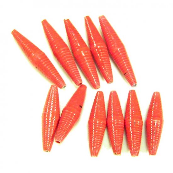 Paper Beads - 11 X-Large/Large - Cherry Gloss