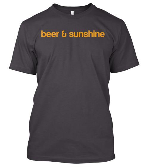 Men's MEDIUM T-Shirt Classic Logo beer and sunshine