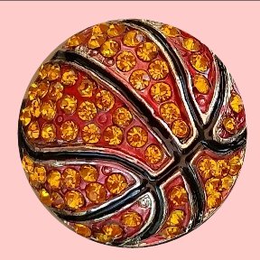 Orange Rhinestone Basketball
