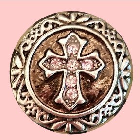 Pink Rhinestone Cross