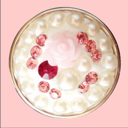 White with Pink rose