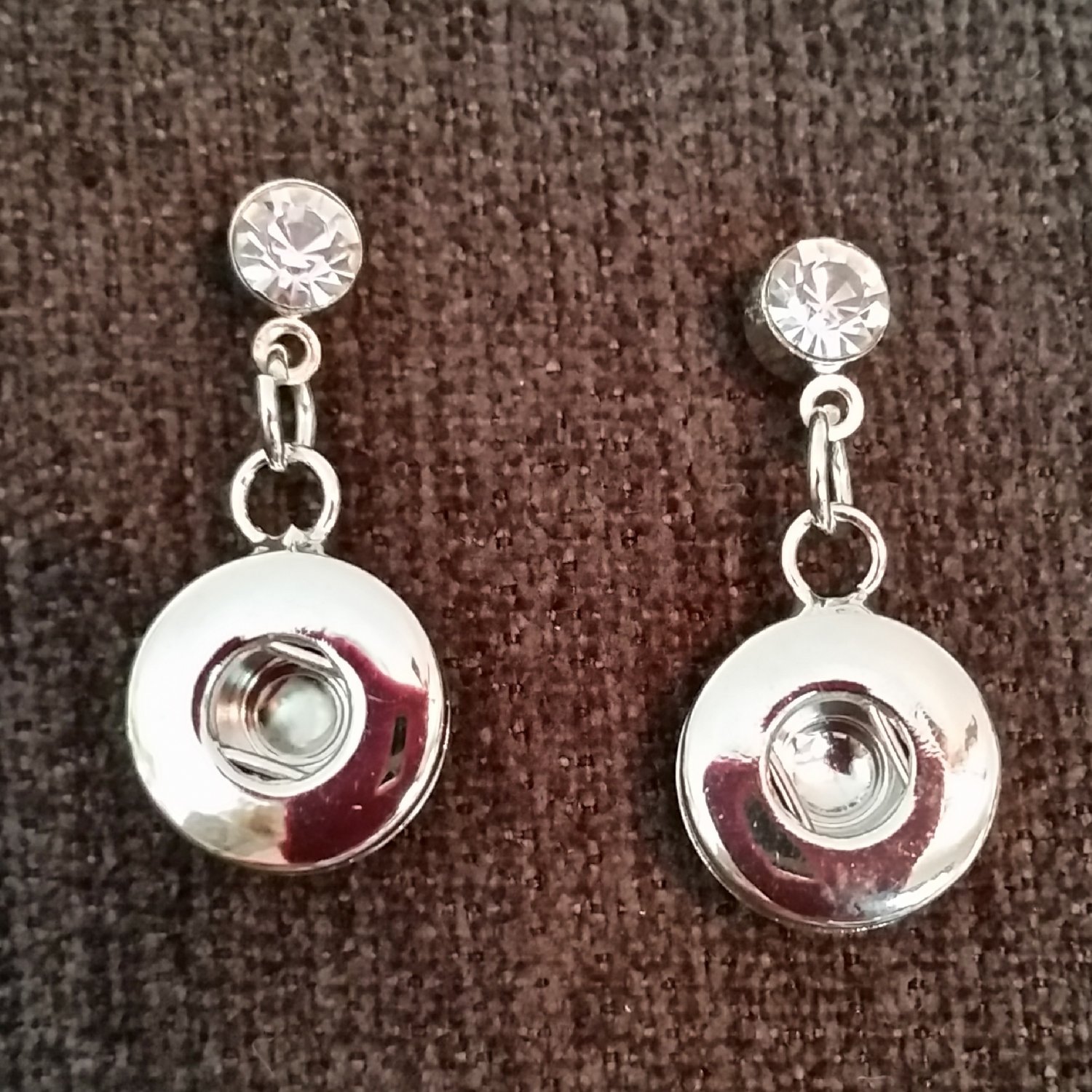 Mini Earrings with Rhinestone