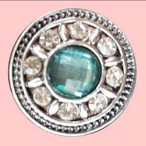 Pale Green with Rhinestones