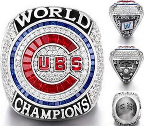 Chicago Cubs 2016 Championship Ring..Replica Alloy In Wooden Box