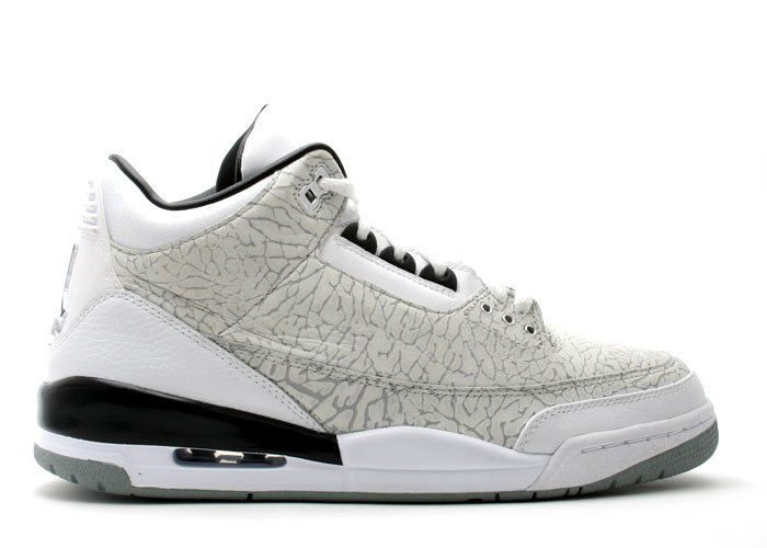 Air Jordan 3 - "flip" white/metallic silver-black