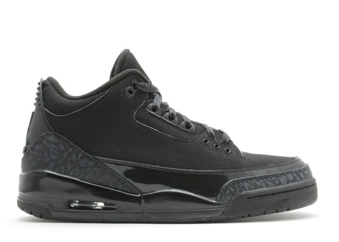 Air Jordan 3 - "black cat" black/dark charcoal-black