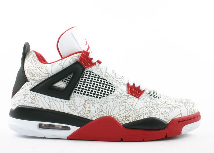 Air Jordan 4 - "laser" white/varsity red-black