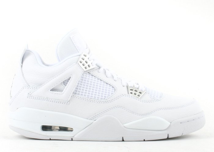 Air Jordan 4 - "pure" white/metallic silver