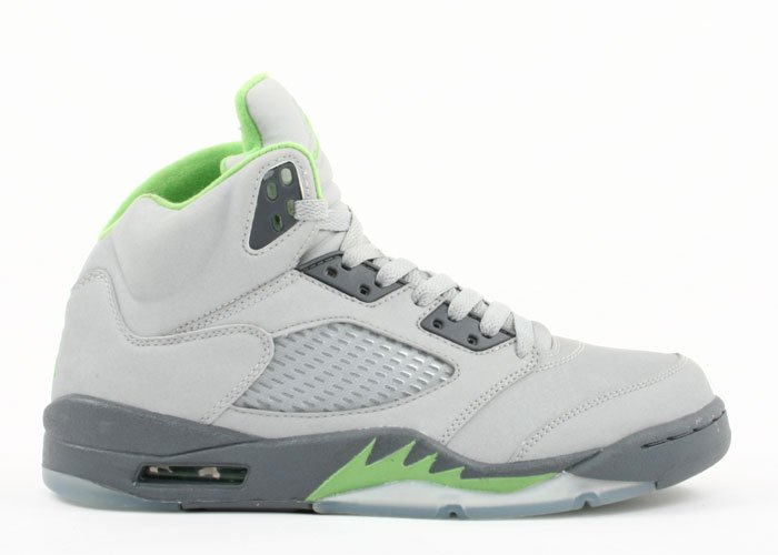 Air Jordan 5 - silver/green bean-flint grey