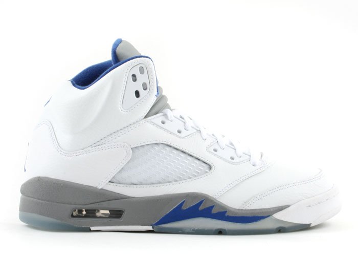 Air Jordan 5 - white/sport royal-stealth