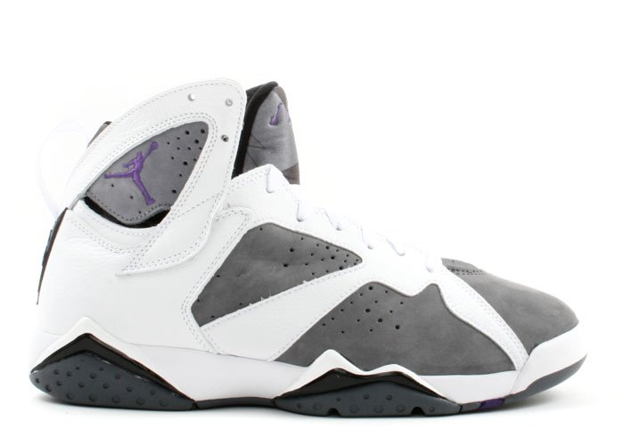Air Jordan - white/varsity purple-flint grey