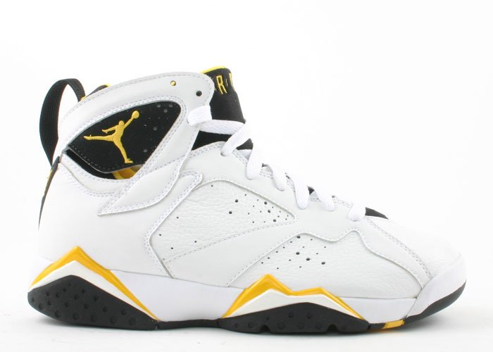 WOMENS Air Jordan 7 - white/varsity maize-black