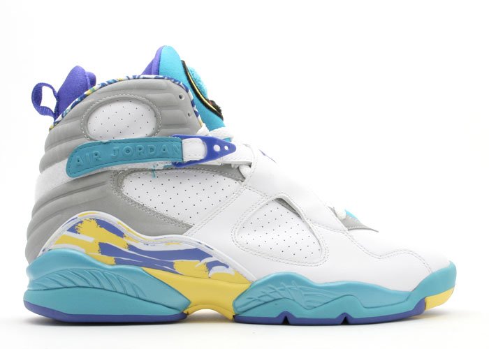 Air Jordan 8 - white/varsity red-bright concord-aqua tone