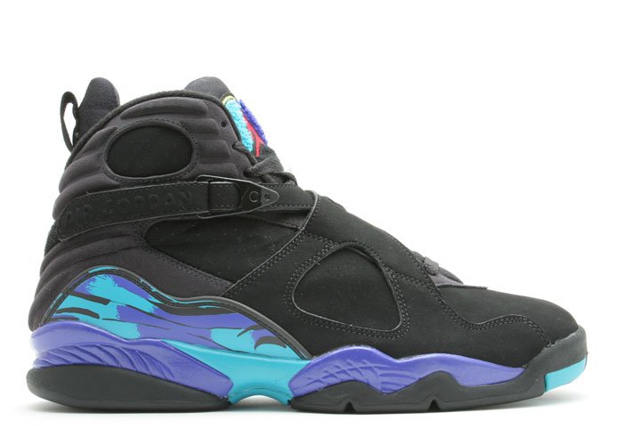 Air Jordan 8 - "aqua" black/bright concord-aqua tone