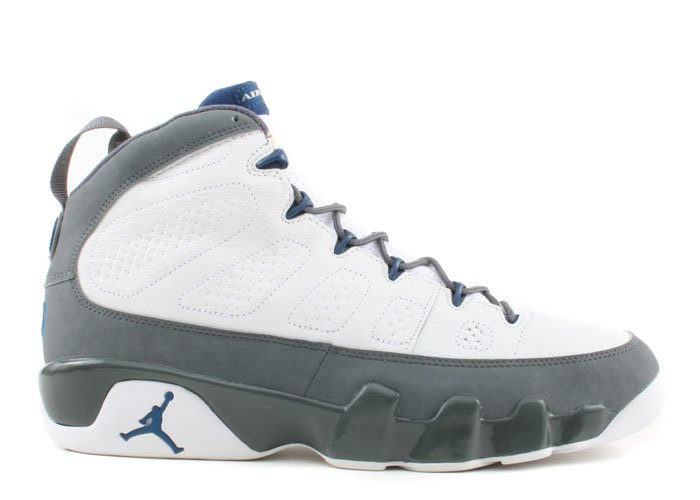 Air Jordan 9 - white/french blue-flint grey